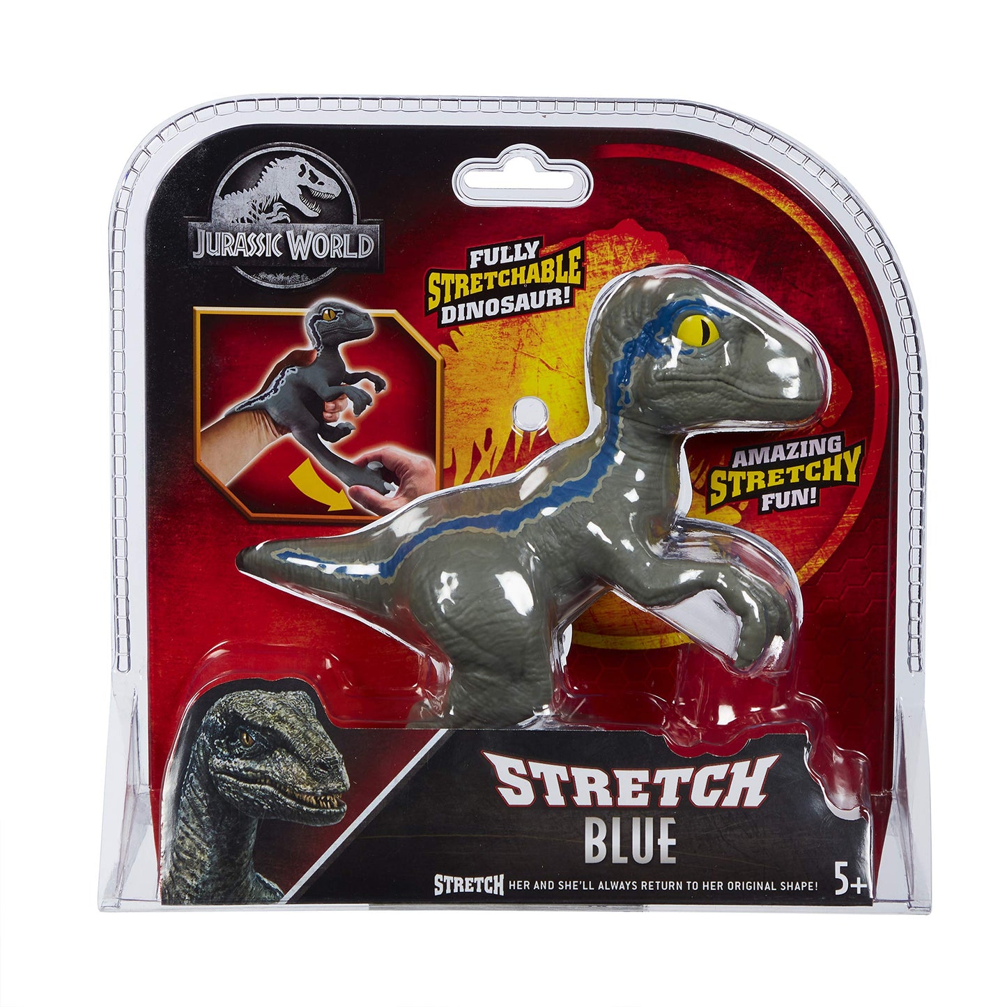 Dinosauro Stretch Raptor Blue Jurassic World