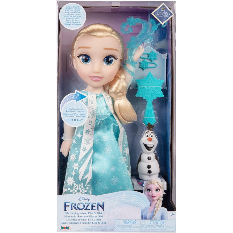 DISNEY PRINCESS LA MIA AMICA ELSA CANTANTE CON OLAF CM 38 JAKKS