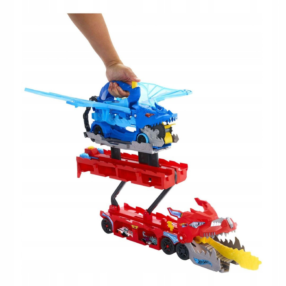 HOT WHEELS ULTIMATE DUAL DRAGON TRANSPORTER 2 IN 1 MATTEL