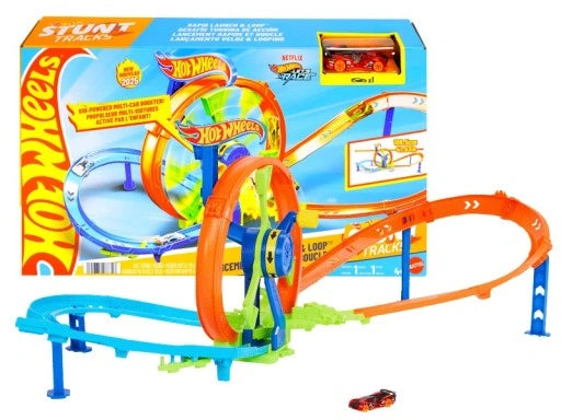 HOT WHEELS RAPID LAUNCH & LOOP JBX65 MATTEL