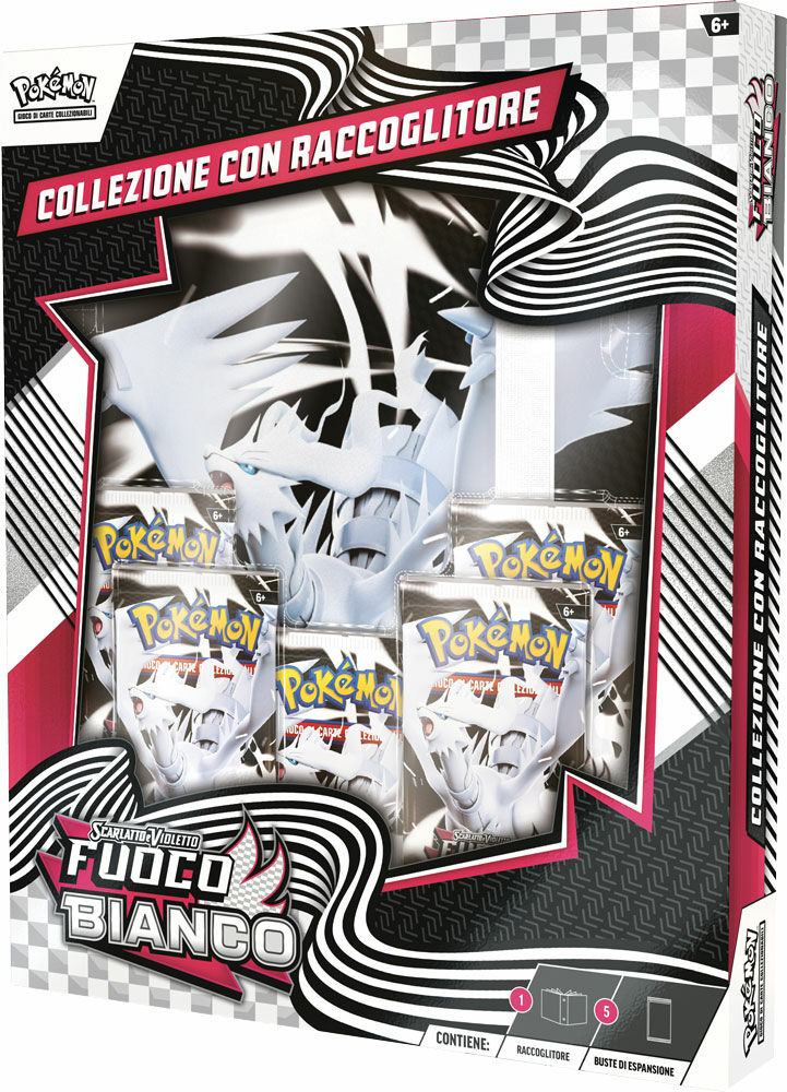 POKEMON COLLEZIONE CON RACCOGLITORE SCARLATTO E VIOLETTO FUOCO BIANCO GAMEVISION