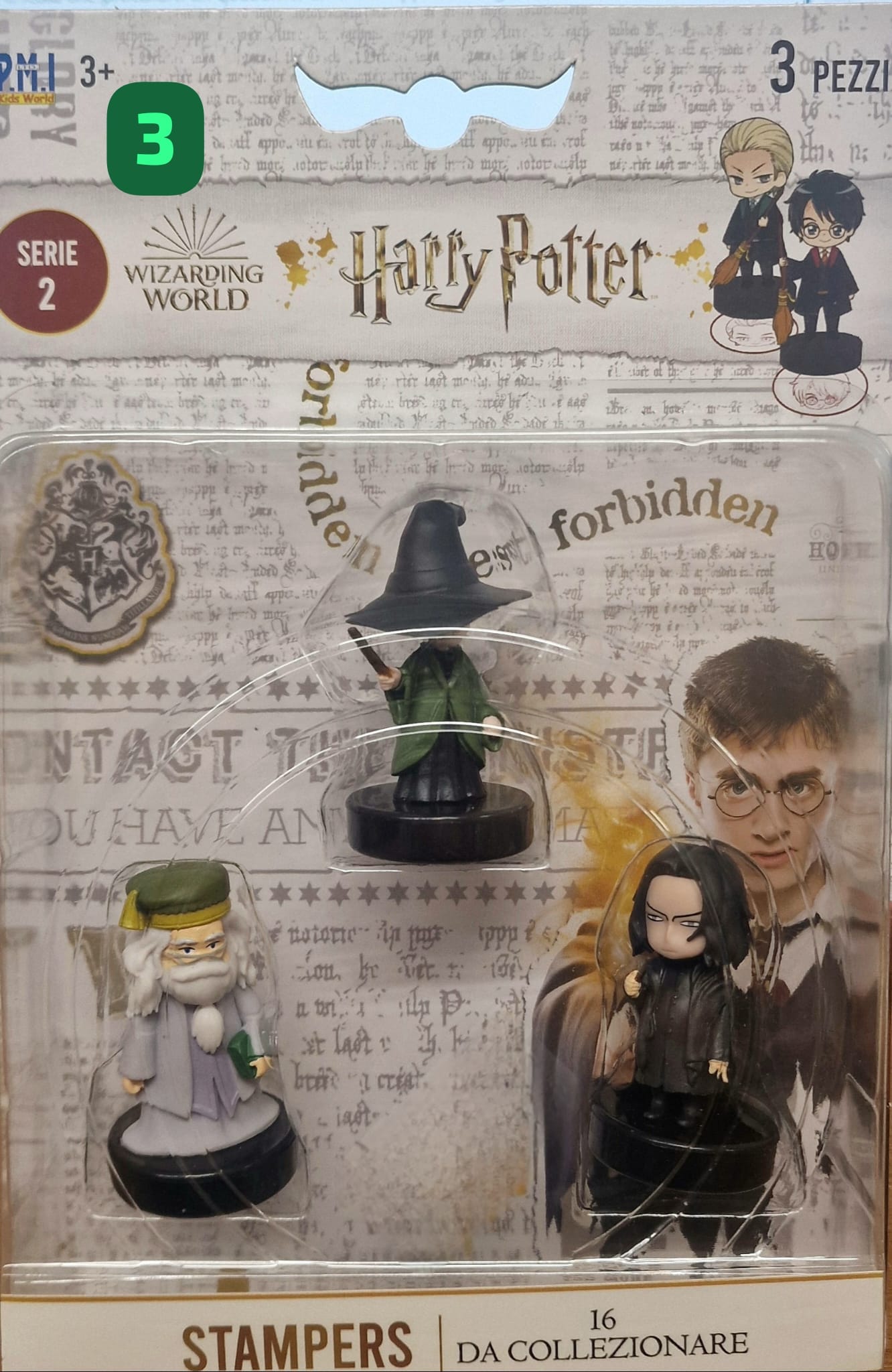 HARRY POTTER CONFEZIONE 3 TIMBRINI SERIE 2 GAME VISION