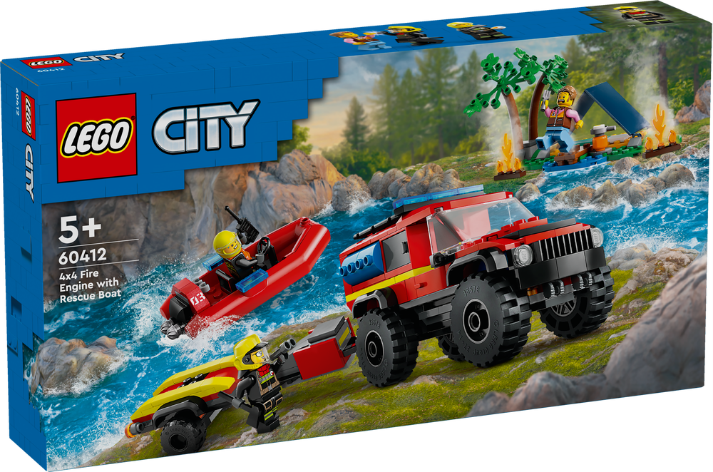 Fuoristrada Antincendio e Gommone di Salvataggio LEGO City 60412