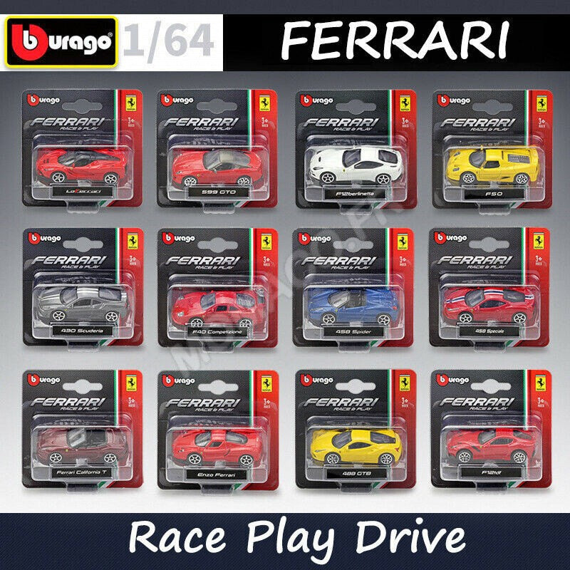 MODELLINO BURAGO FERRARI 1:64 MACDUE