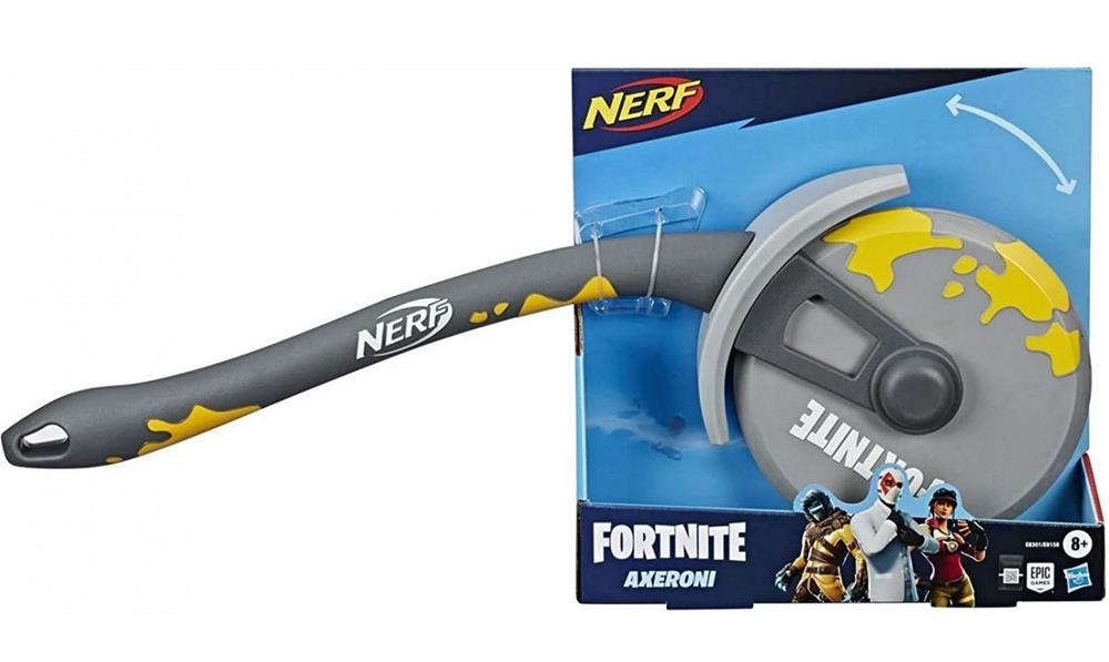 FORTNITE ARMA ASCIA TAGLIA PIZZA HASBRO AXERONI