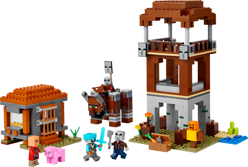 LEGO MINECRAFT L'AVAMPOSTO DEL SACCHEGGIATORE E PREDONE 21278