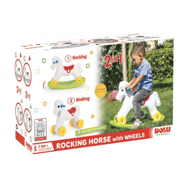 ROCKING HORSE CAVALLO A DONDOLO 2 IN 1 GLOBO