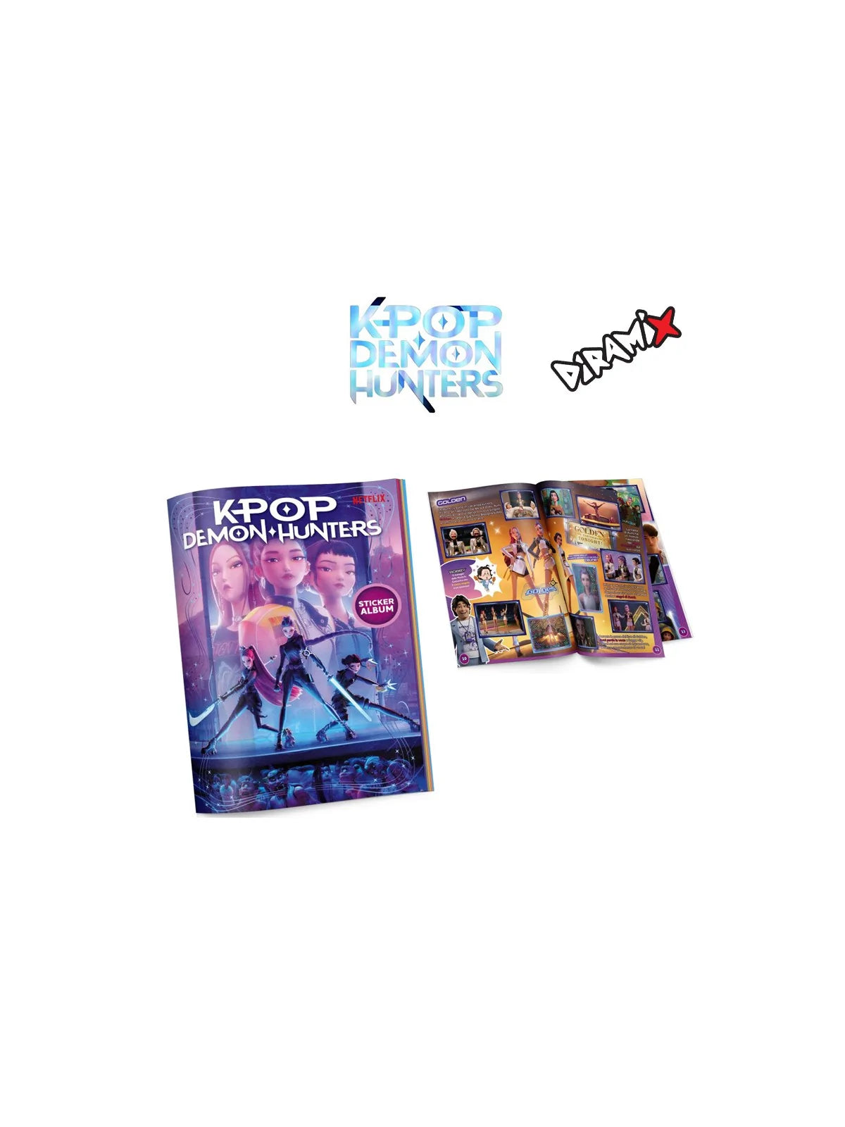 KPOP DEMON HUNTERS STICKER ALBUM E POSTER