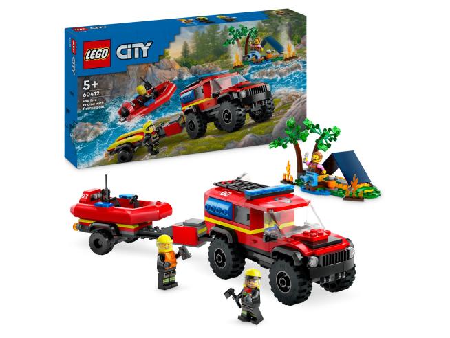 Fuoristrada Antincendio e Gommone di Salvataggio LEGO City 60412