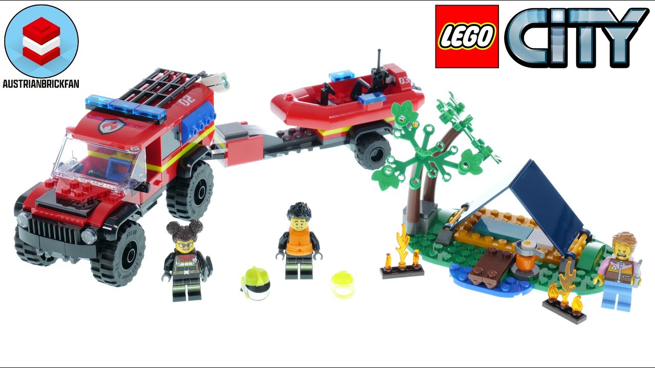 Fuoristrada Antincendio e Gommone di Salvataggio LEGO City 60412