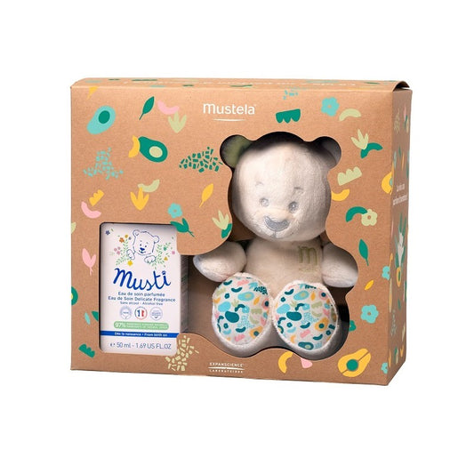 SET REGALO Acqua Profumata Mustì 50 ml CON ORSETTO MUSTELA
