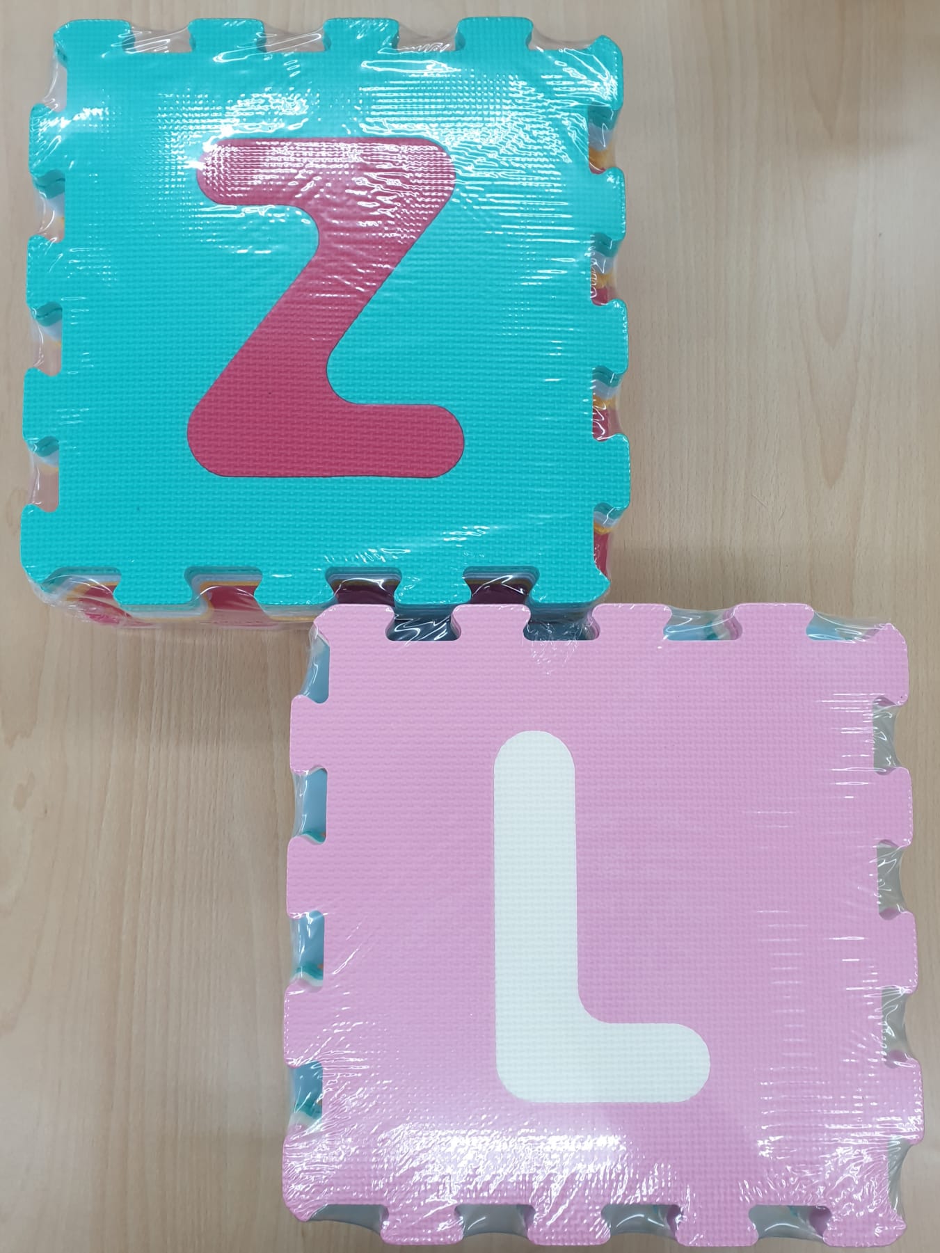 TAPPETINO PUZZLE COLORI PASTELLO LETTERE PZ 10 MAZZEO