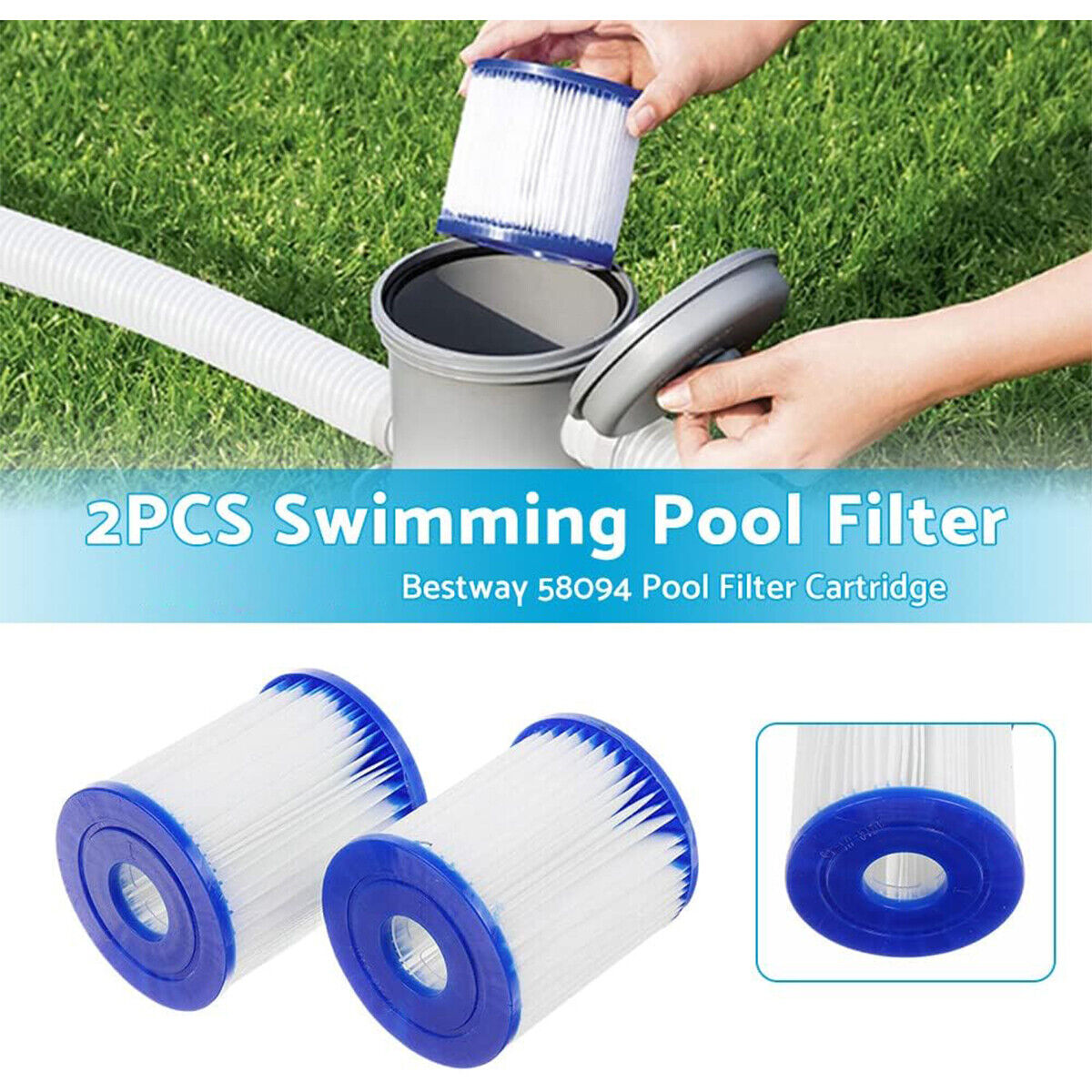 Cartuccia Filtro tipo II (2pz) Pompa - Bestway 58094