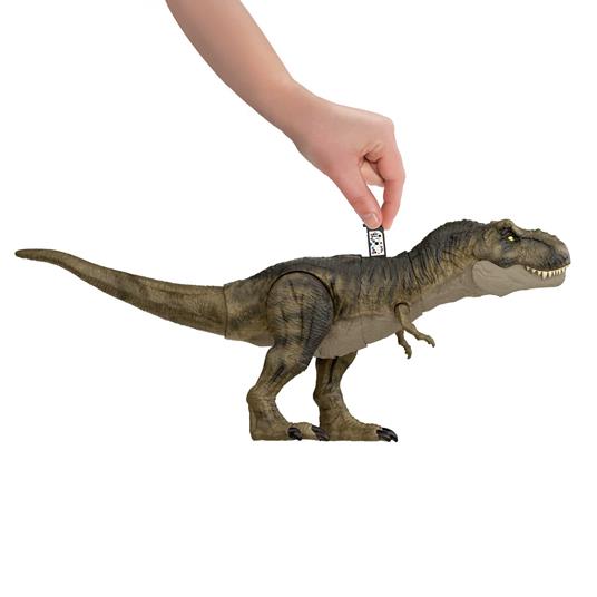 Jurassic World- Dinosauro articolato T-Rex devasta e divora MATTEL