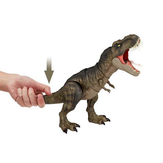 Jurassic World- Dinosauro articolato T-Rex devasta e divora MATTEL