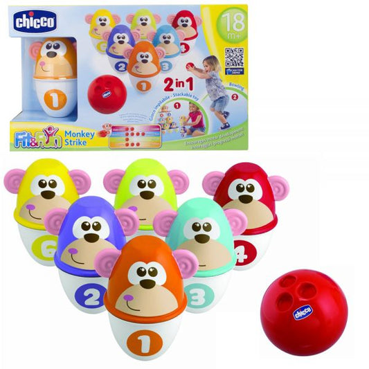 Monkey Strike Birilli Bowling - Set Chicco