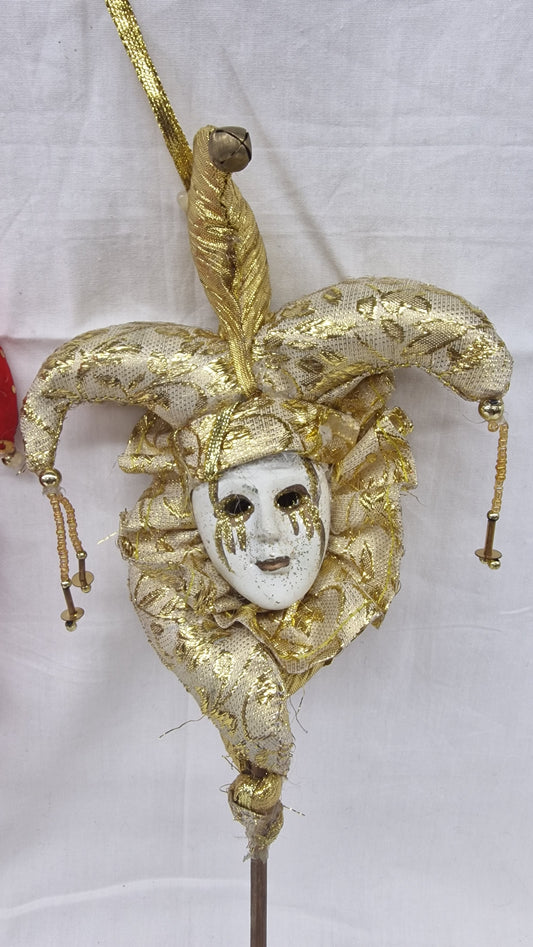 DECORAZIONE MASCHERA VENEZIANA CON STELO