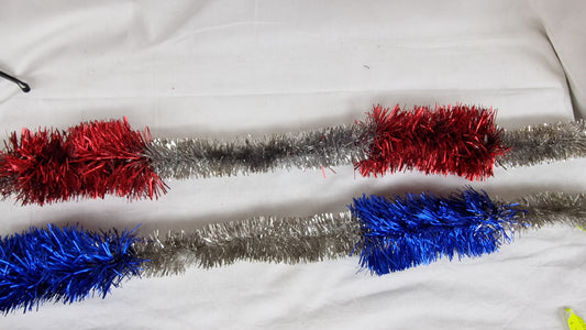 GHIRLANDA ARGENTO/BLU O ARGENTO/ROSSO MM 70 MORANDUZZO