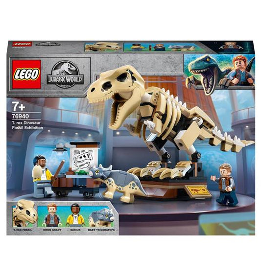 Jurassic World La mostra del fossile di dinosauro T. Rex LEGO 76940