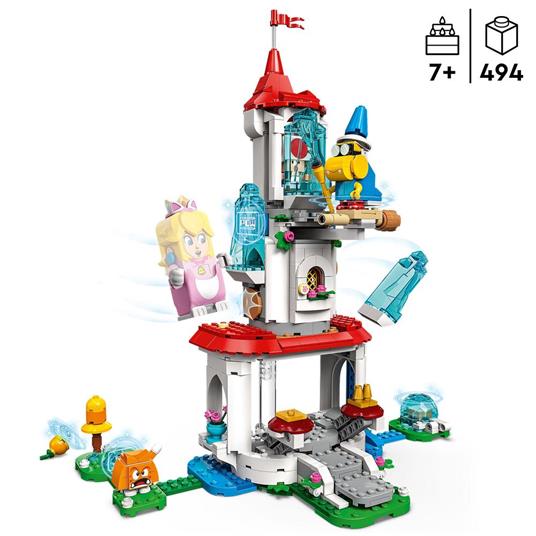 Espansione Costume di Peach Gatto e Torre Ghiacciata, Castello Giocattolo LEGO 71407