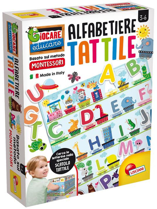 alfabetiere tattile basato sul metodo montessoriano giocare imparando ,incastri associazioni di lettere e immaginini