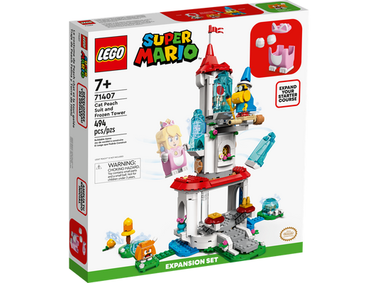 Espansione Costume di Peach Gatto e Torre Ghiacciata, Castello Giocattolo LEGO 71407