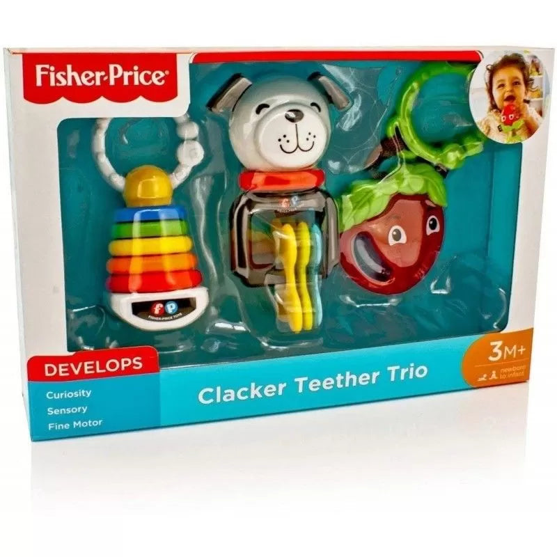 SET 3 SONAGLINI FISHER PRICE CLACKER TEETHER TRIO