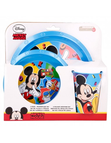 TOPOLINO SET 2 PIATTI + BICCHIERE