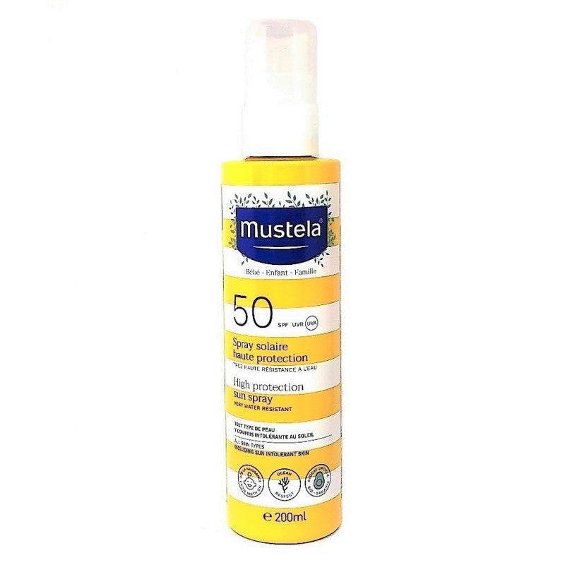 MUSTELA LATTE SOLARE SPRAY SPF50+ PROTEZIONE MOLTO ALTA, 200ML