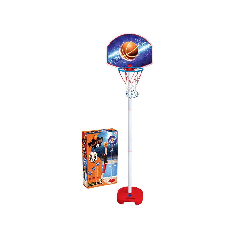 Basket con pallone e canestro Mazzeo