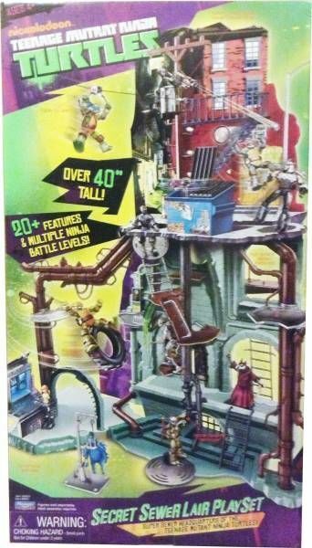 base turtles, quartier generale tartarughe ninja, secret sewer lair playset, 