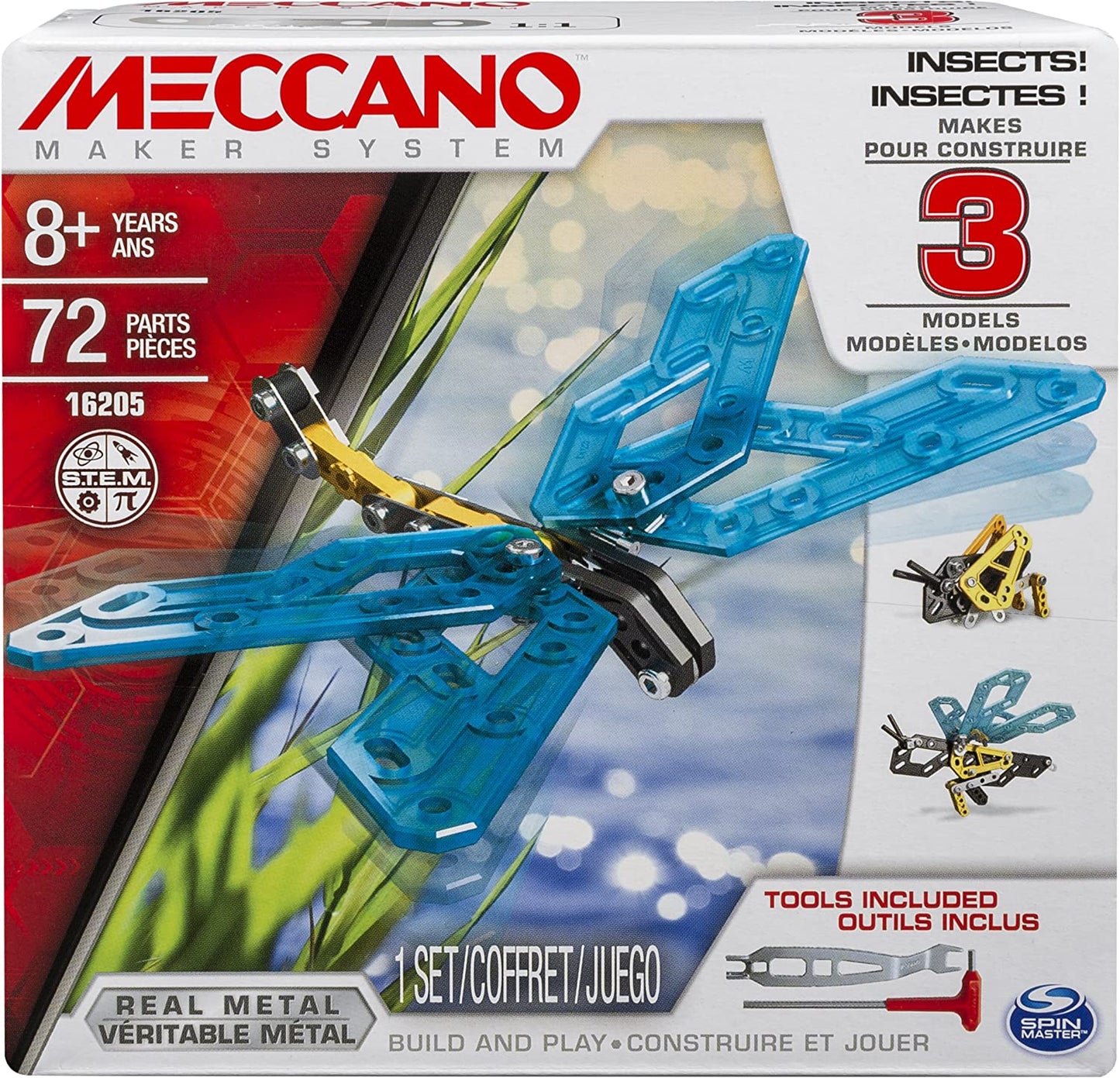 MECCANO Multi Modello da 3 - Insetti, 72 pz.