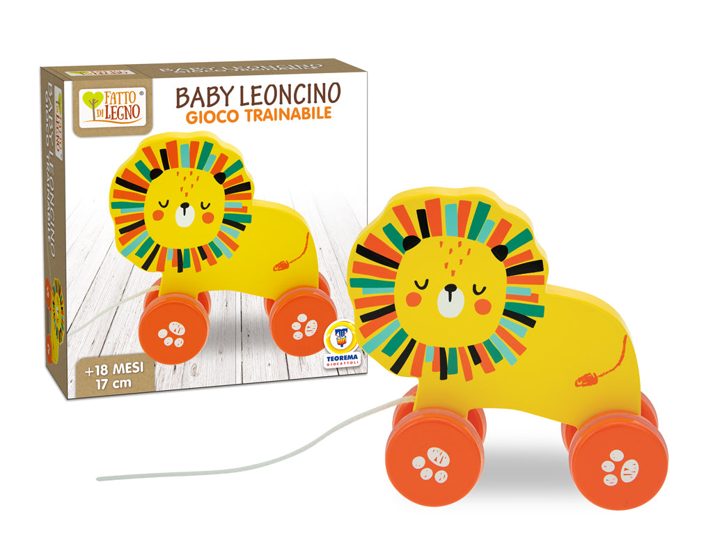 GIOCO TRAINABILE BABY LEONCINO LEGNO TEOREMA